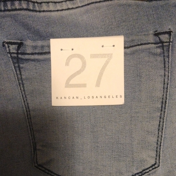 KanCan Blue Ankle Cropped Distressed Jeans - Picture 7 of 7